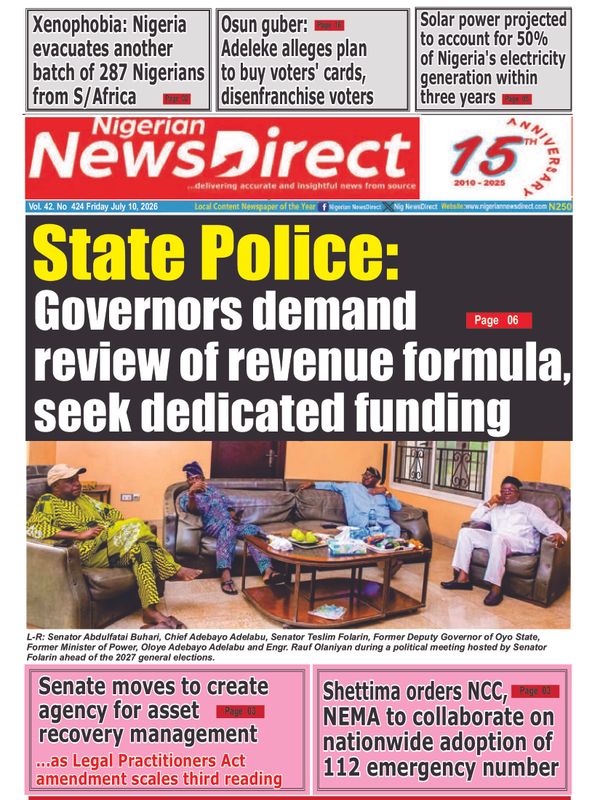Cover of the Friday, 10 July 2026 edition