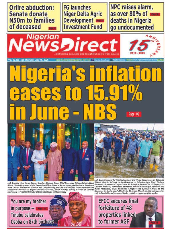 Cover of the Thursday, 16 July 2026 edition