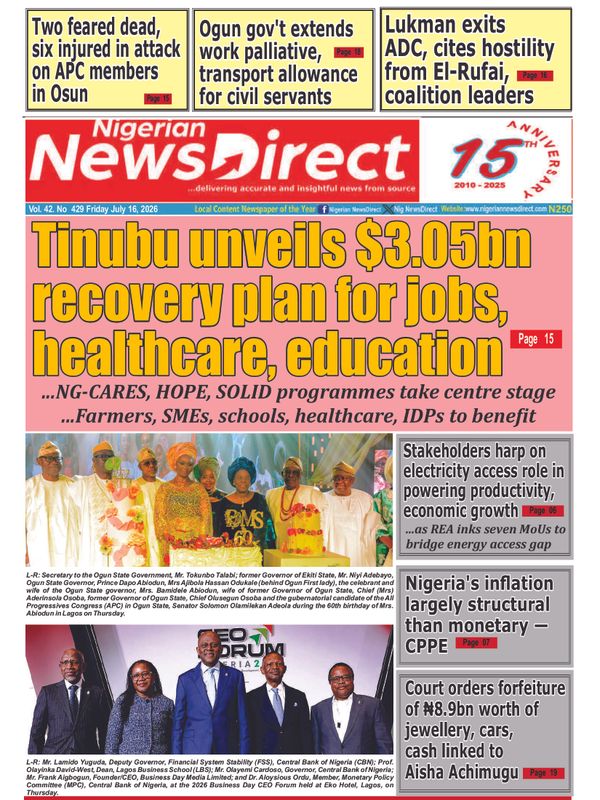Cover of the Friday, 17 July 2026 edition