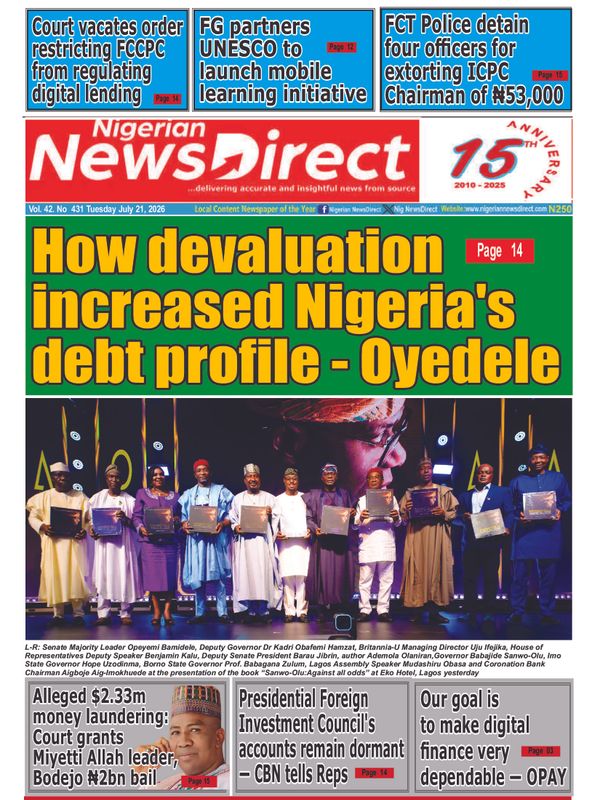 Cover of the Tuesday, 21 July 2026 edition