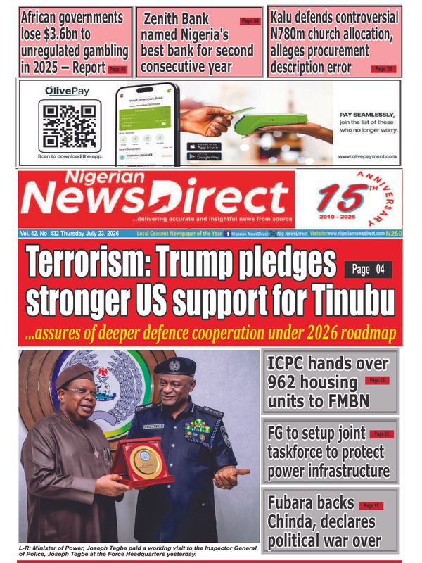 Cover of the Thursday, 23 July 2026 edition