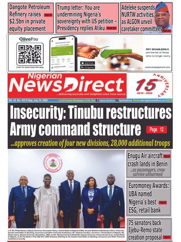 Cover of the Friday, 24 July 2026 edition