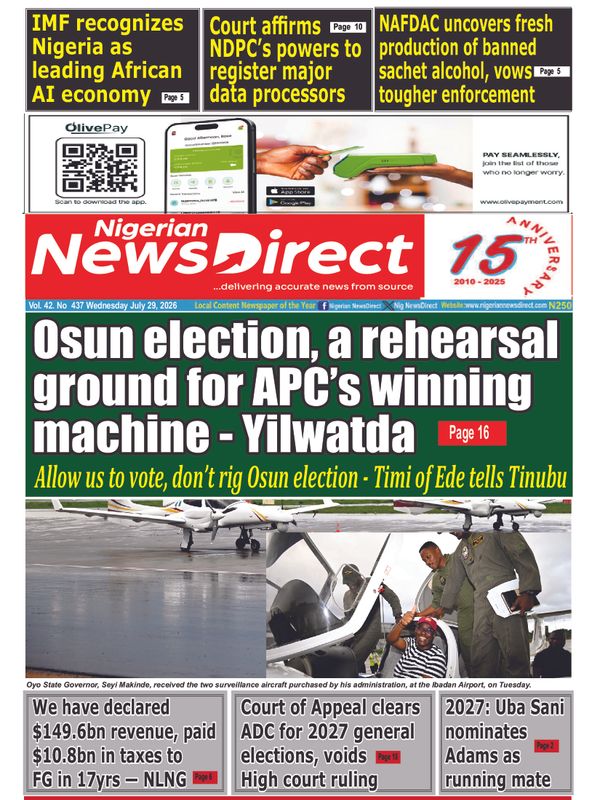 Cover of the Wednesday, 29 July 2026 edition