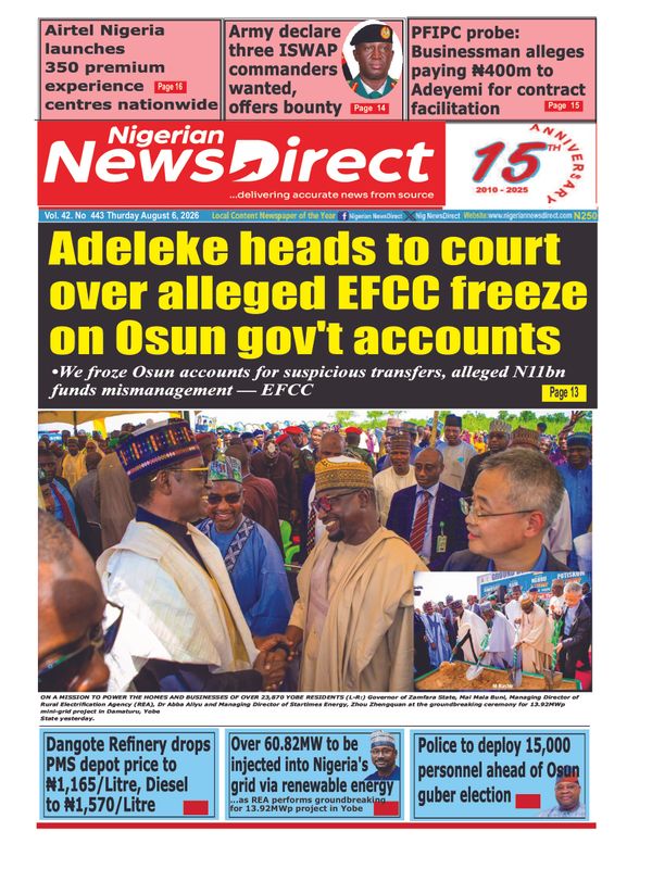 Cover of the Thursday, 6 August 2026 edition