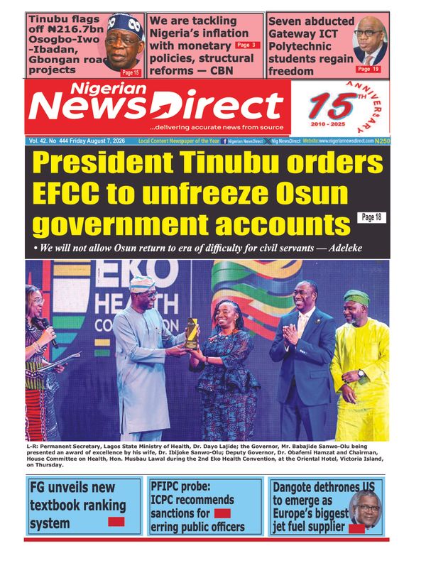 Cover of the Friday, 7 August 2026 edition