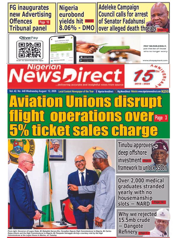 Cover of the Wednesday, 12 August 2026 edition