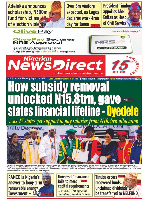 Cover of the Thursday, 20 August 2026 edition
