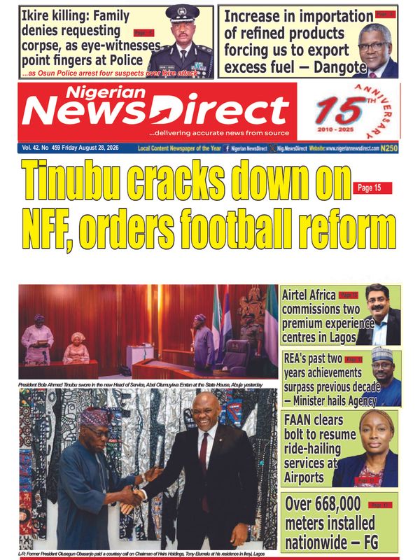 Cover of the Friday, 28 August 2026 edition