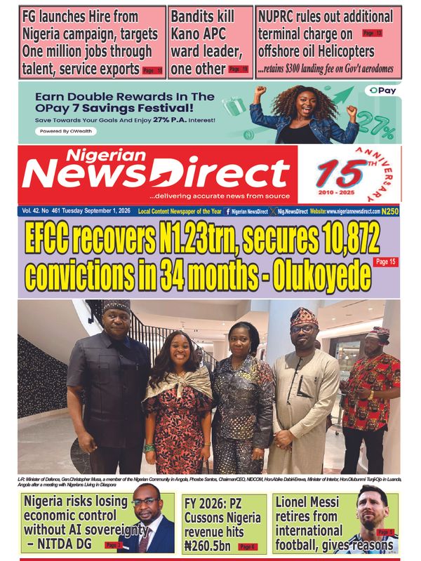 Cover of the Tuesday, 1 September 2026 edition