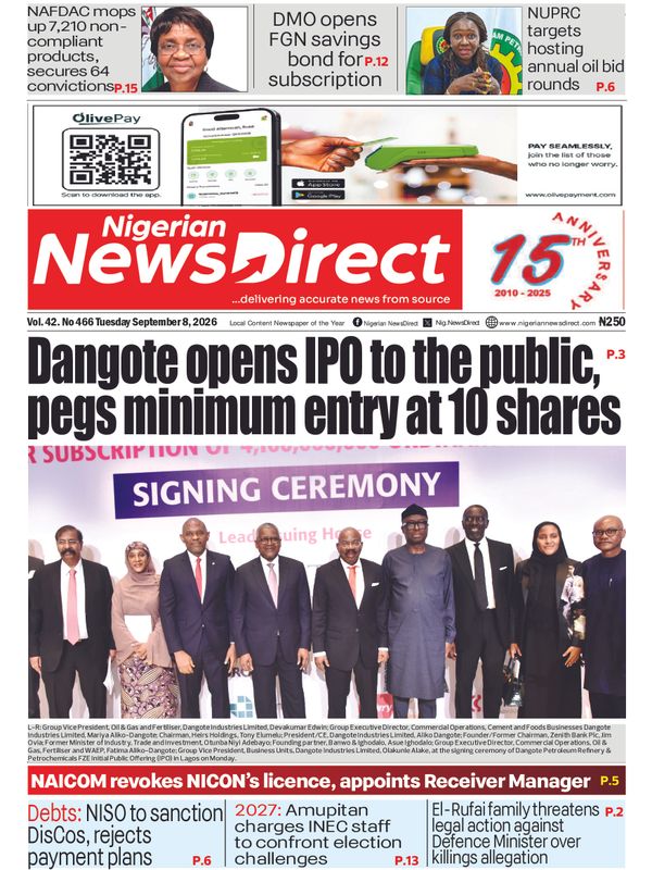 Cover of the Tuesday, 8 September 2026 edition