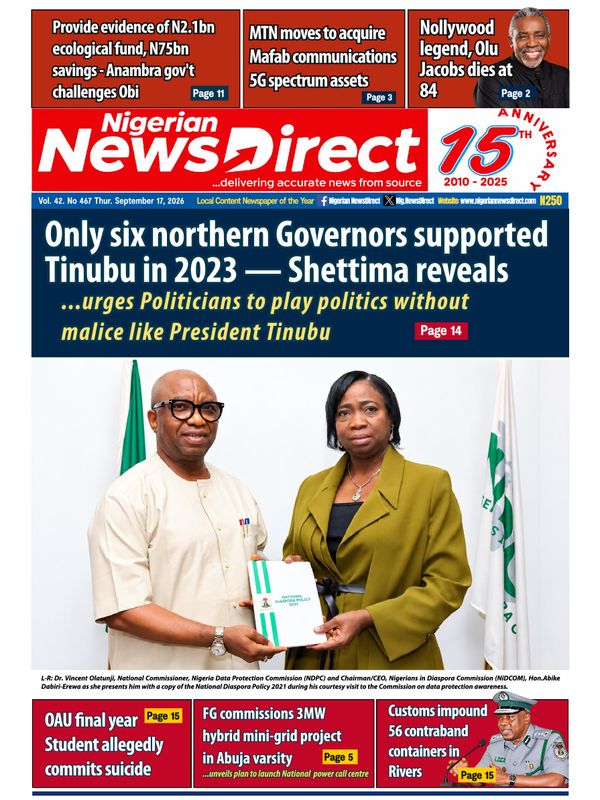 Cover of the Thursday, 17 September 2026 edition