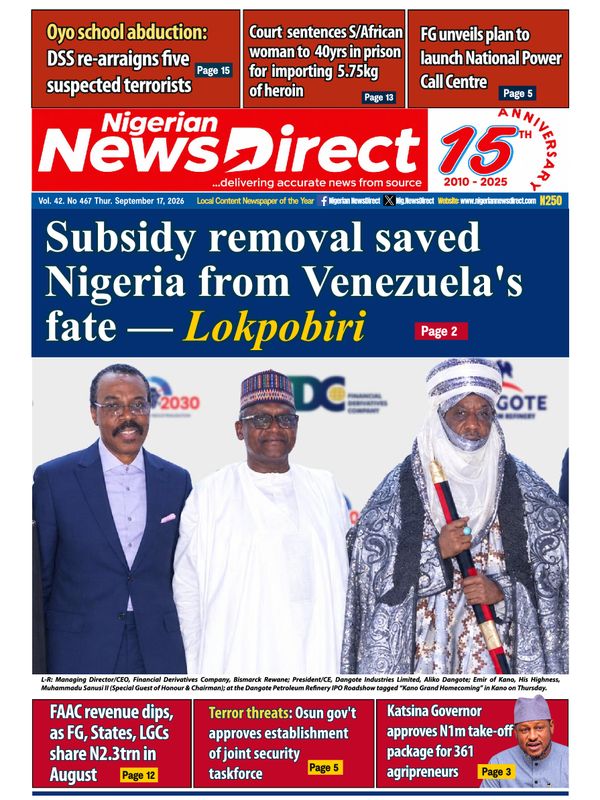 Cover of the Friday, 18 September 2026 edition