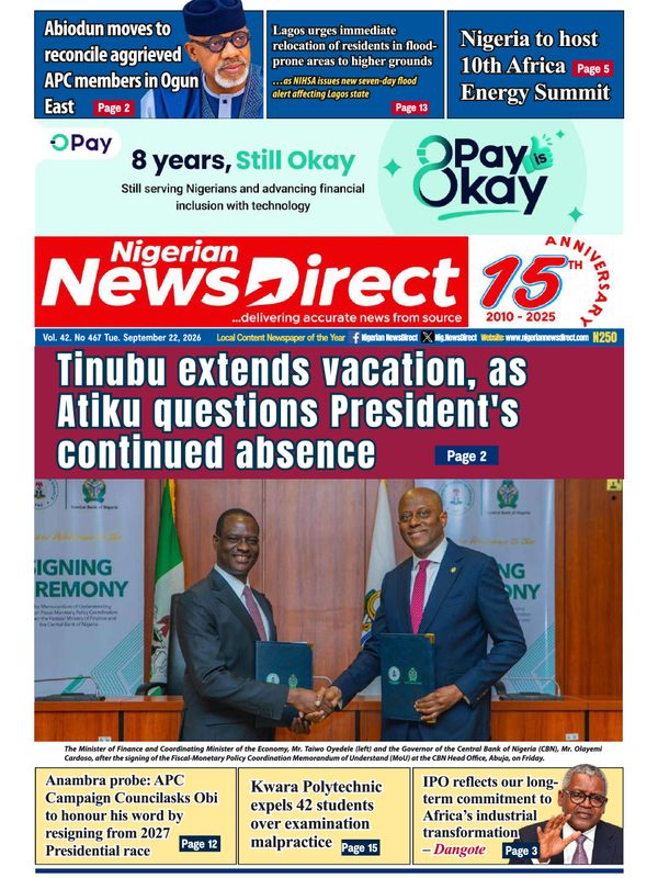 Cover of the Tuesday, 22 September 2026 edition