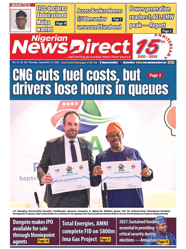 Cover of the Thursday, 24 September 2026 edition