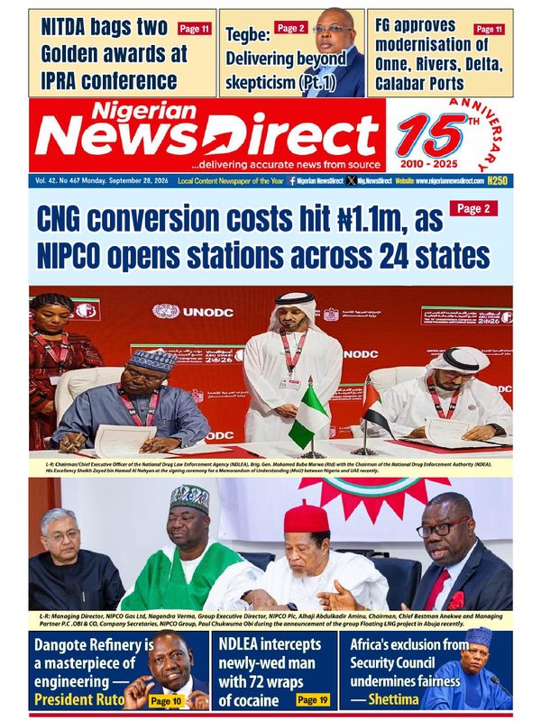 Cover of the Monday, 28 September 2026 edition