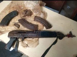 Police detain suspected armed robber, recover AK 49 rifle, others