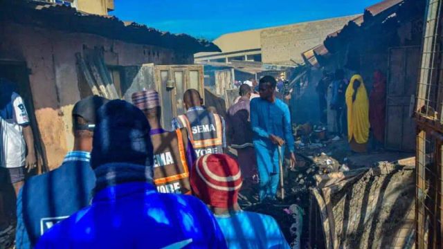 105 persons affected as fire outbreak razes down 46 shops and stalls in Damaturu market – SEMA