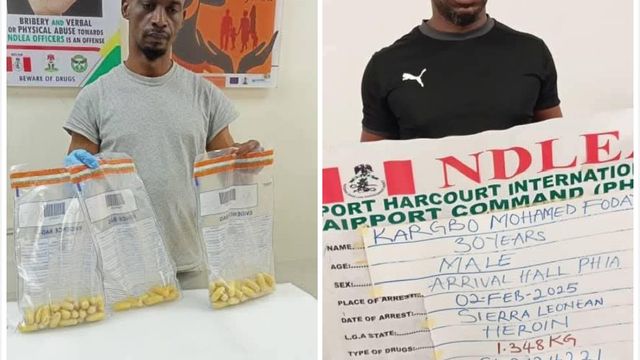 Kingpins excrete 125 wraps of heroin at Lagos, Port Harcourt airports