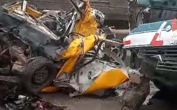 Driver dies as truck collides with commercial bus on Eko bridge