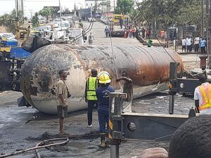LASG reacts to gas tanker explosion on Otedola Bridge