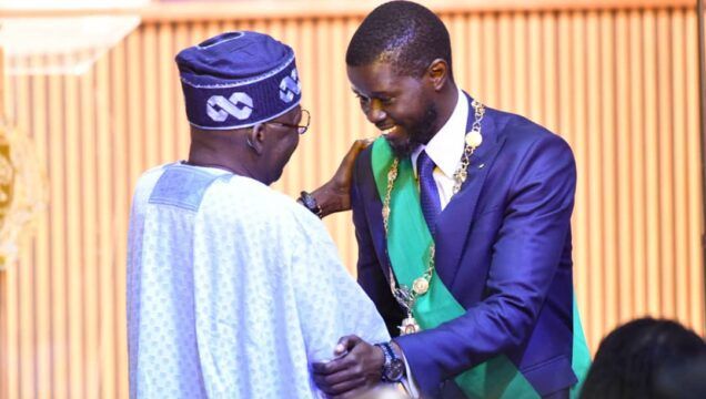 President Tinubu receives Senegalese President, Bassirou Faye, at Villa