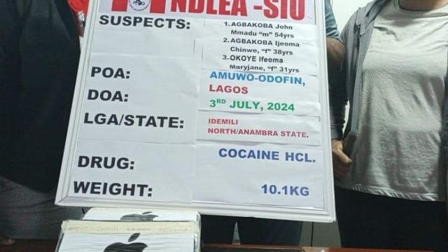 NDLEA smashes cocaine syndicate, recovers N2.1bn drug in Lagos raid