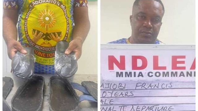 NDLEA arrests Spain-based businessman with cocaine hidden in sandals