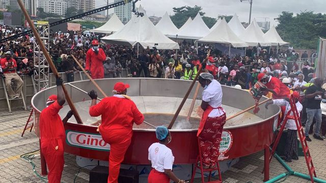 Hilda Baci completes jollof rice world record attempt, awaits Guinness confirmation
