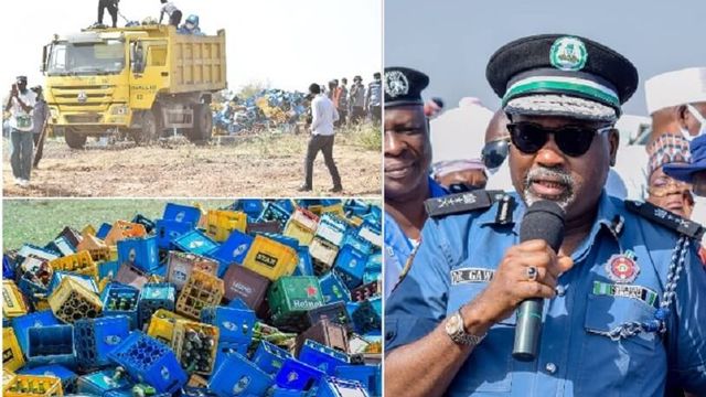 More than 170 bottles of assorted alcohol have been destroyed by operatives of Yobe State Hisbah Board