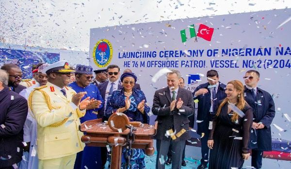 First Lady inaugurates new Naval offshore patrol vessel
