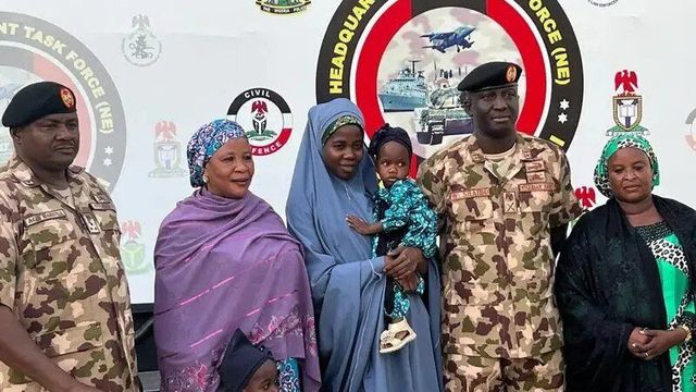Nigerian Army hands over rescued Chibok girl, three children to Borno Govt