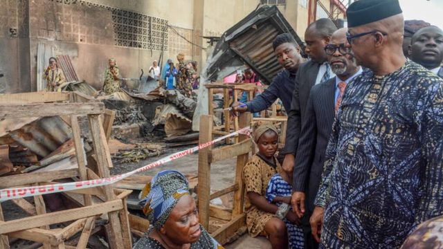 Abiodun promises relief for victims of Oba Lipede market inferno