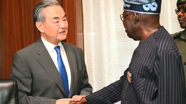 Tinubu meets with China’s Foreign Minister Wang Yi at the Villa
