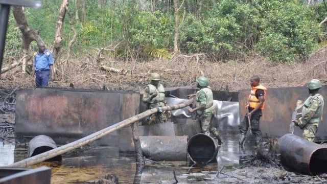 Military deactivates 21 illegal refineries, nabs 23 oil thieves