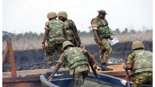 Navy destroys 6 illegal refining sites in Delta