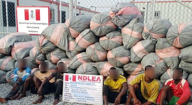 NDLEA seizes 1,960kg of cannabis at lagos beach, arrests six foreigners