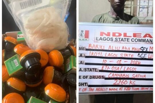 NDLEA seizes Australia-bound cocaine hidden face cream bottles in Lagos
