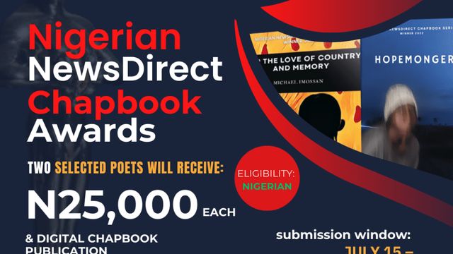 CALL FOR MANUSCRIPTS: NIGERIAN NEWSDIRECT CHAPBOOK AWARDS 2024