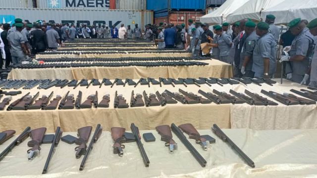 Customs intercept containers carrying arms worth N13.9bn