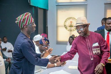 Okpebholo swears in new SUBEB boss, six commissioners, board chairmen