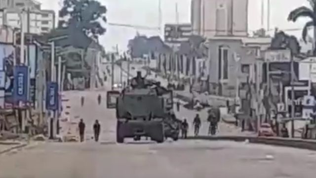 Security forces patrol Kaduna roads with armored tanks amid curfew