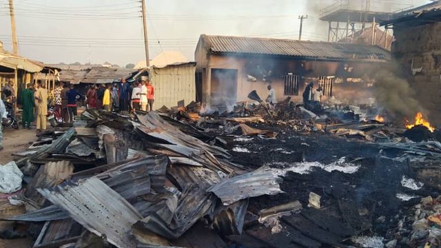 Fire guts shops, destroys goods worth millions at Nasarawa market