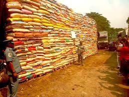 Nigerian Customs seized 9 trucks of smuggled rice in Ogun state