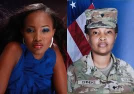 Nollywood actress and former beauty queen Princess Chineke joined The U.S Army