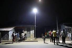 Blackout: Ogun students study for exams under solar-powered streetlight