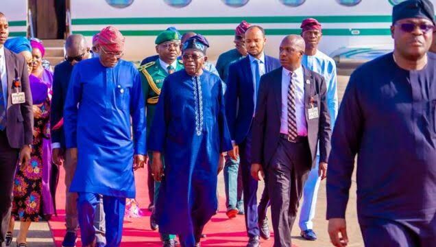 Tinubu in Lagos for Christmas, New Year celebrations