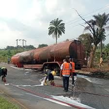 NEMA warns against scooping of fuel from accidented tankers