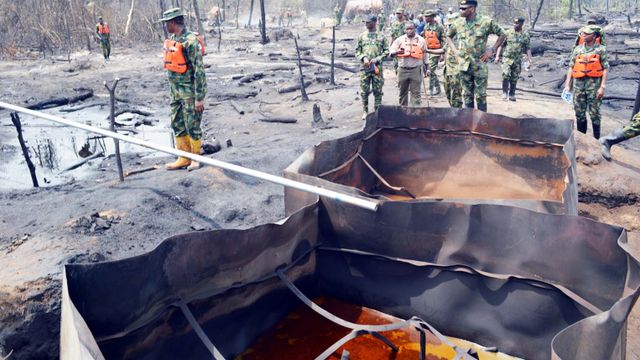 Military destroys 43 illegal refining sites, apprehends 32 oil thieves