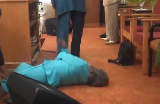 Woman slumps, dies while giving testimony in church
