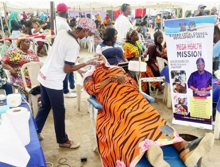 Ejigbo LCDA mega health mission draws huge turnout, provides free critical healthcare services